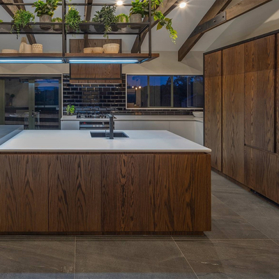Houten de Kabinetten Lange Eenheid van de Vernisje Moderne Gekleurde Lak Bruin voor Huishoudenhotel