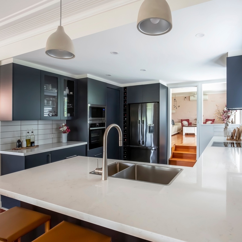 Volledige Matte Black Color-de Keuken Moderne Kasten van pvc voor de Keukenkast van het Keukenmeubilair