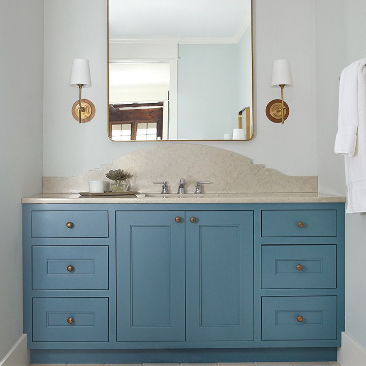 Klassiek Multi van de de Spiegel Wit Blauw Badkamers van de Kleurenlak de Ijdelheidkabinet
