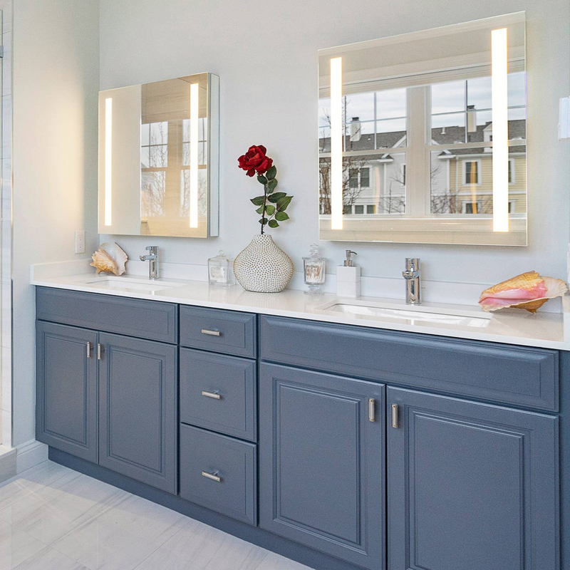 Klassiek Multi van de de Spiegel Wit Blauw Badkamers van de Kleurenlak de Ijdelheidkabinet