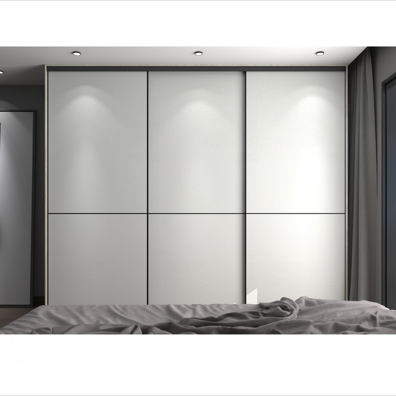 De houten het Schilderen Moderne Deur van Melamine Witte Grey Wardrobe Multi Color Sliding