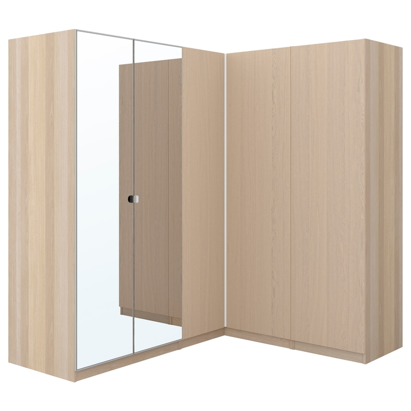 Melamine 4 van de het Kabinets Moderne Slaapkamer van de Deuropslag Houten de Korrelgarderobes met Ladenspiegel