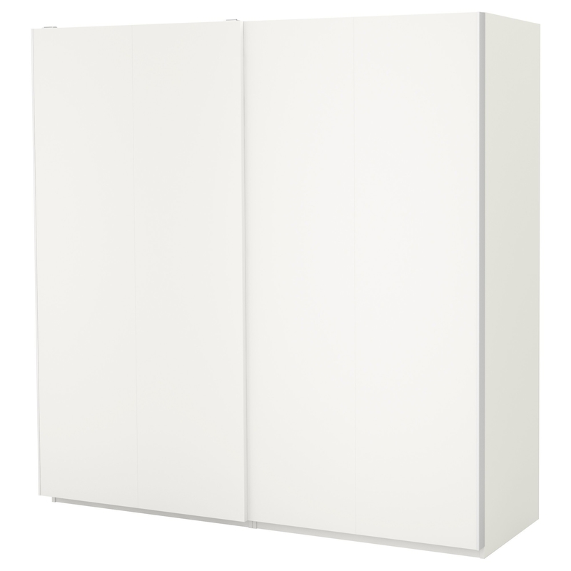 Matte White Cream Flat Panel-van de de Garderobekast van de Lakschuifdeur de Opslag van de de Doekslaapkamer