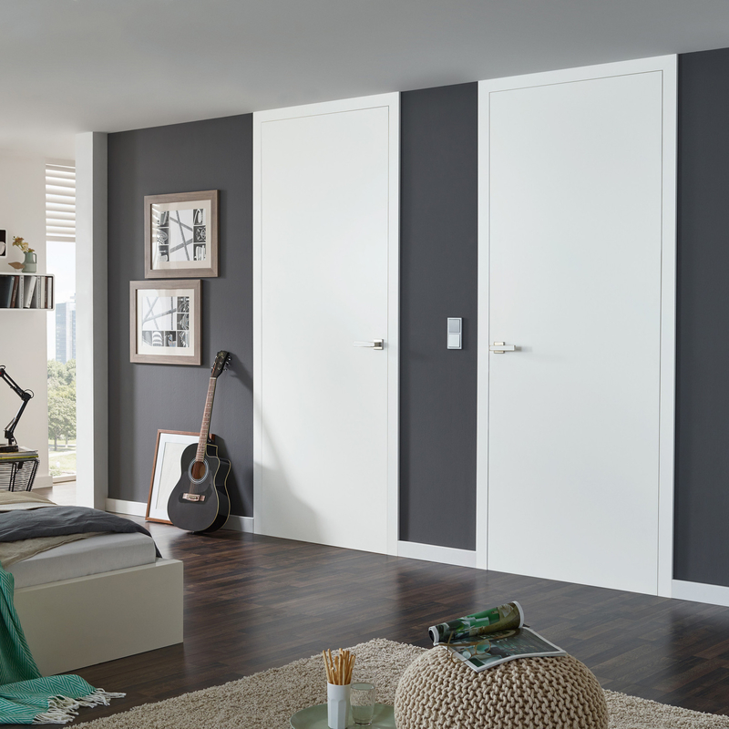 De Deurencomité van de melamineslaapkamer Houten Binnenlandse Stevige Moderne Kern Witte Inleiding