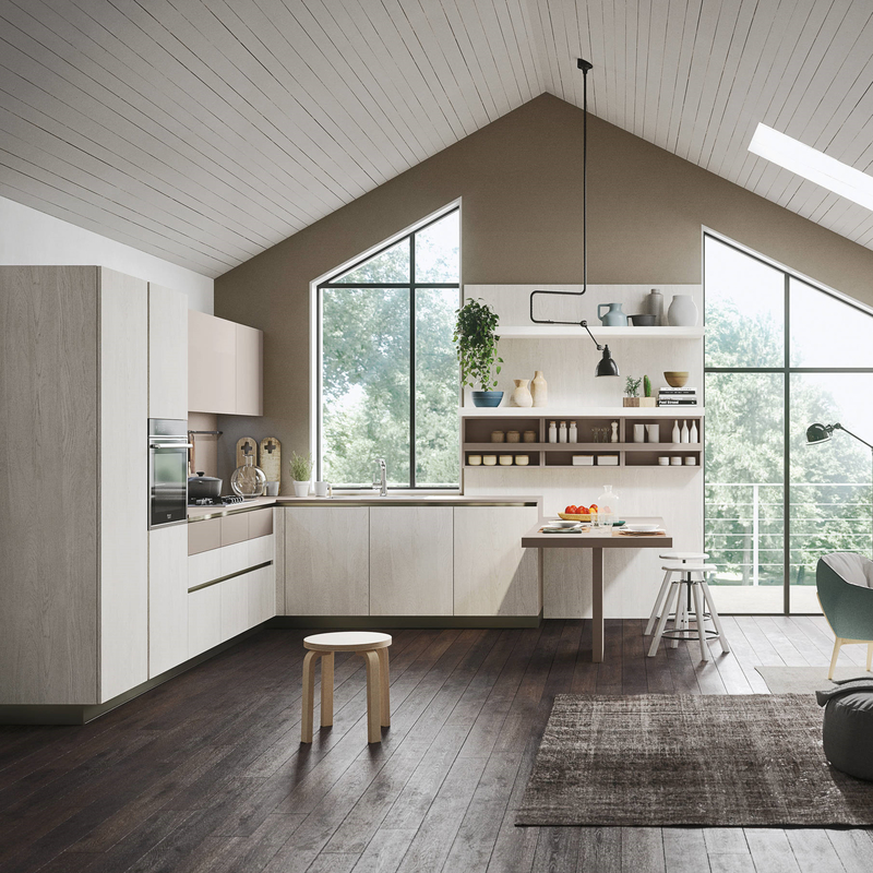 Melamine Afwerking Keuken Hangkast Mix Met Witte En Zwarte Kleur Greeploos
