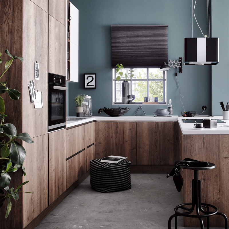 Modulaire keuken MDF hout fineer keukenkasten meubels alles in één met kookeiland
