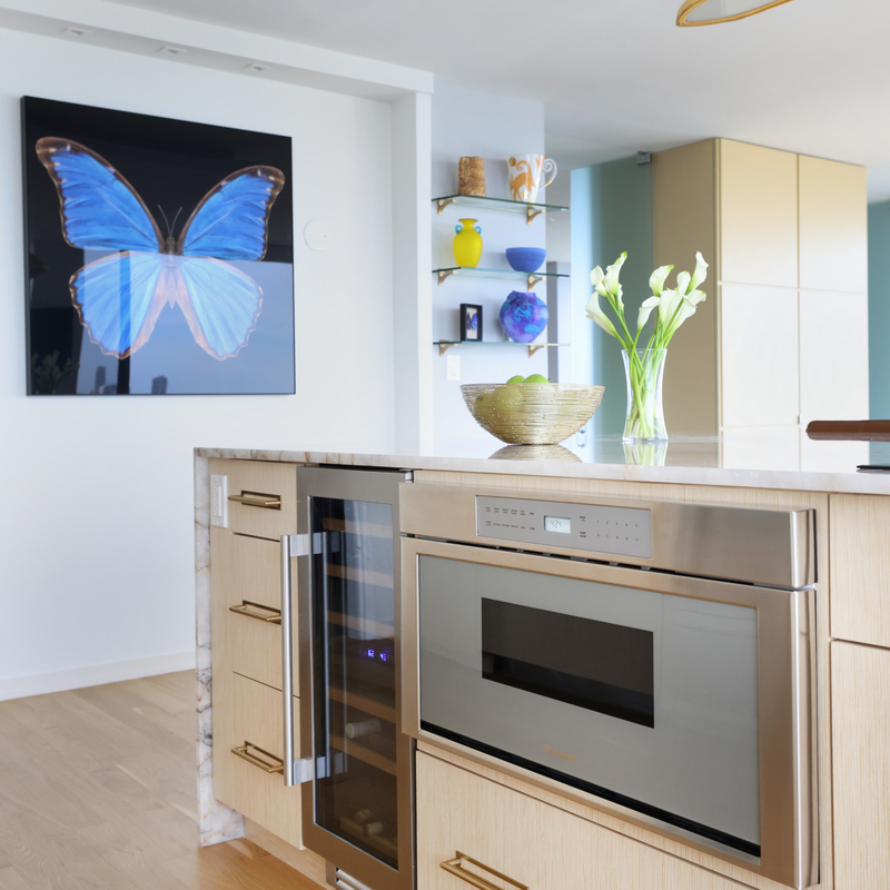 Van de de Keuken Witte Glanzende Vlakke Spaanplaat van de twee Kasten de Modulaire Opslag van de Kleurenkeuken Keuken van de het Kabinets Houten Melamine